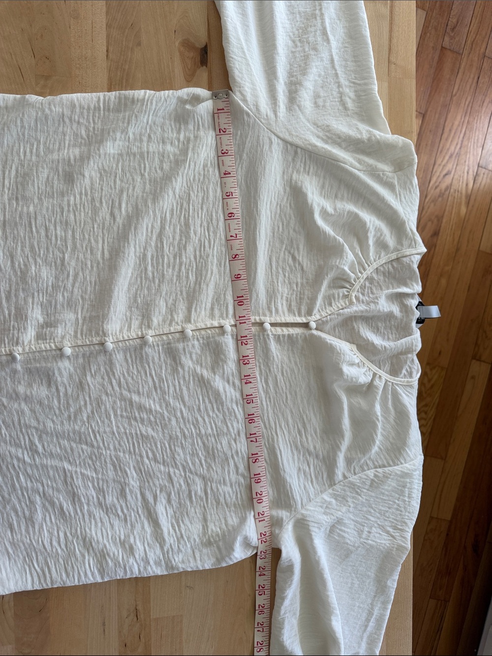 Nine West White Silky Flowy Blouse with Buttons XL - Picture 8 of 9